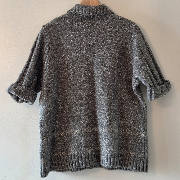 Woolrich Vintage Wool Blend Full Zip Cardigan Spruce Nordic Elbow Sleeve Large - Picture 8 of 11